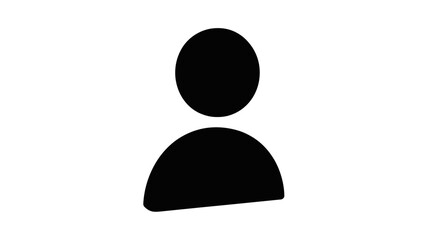 Sleek user icon for profile avatar, modern interface symbol, minimalist profile graphic, simple social icon