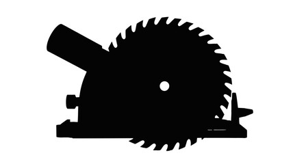 Circular saw ready for construction work, tool for cutting material, DIY projects and home improvement