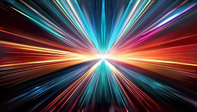 Lights Abstract Futuristic Colorful Background Light Explosion Pattern Liht Burst Abstract Background