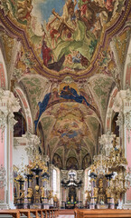 Mainz, Germany. Interior of St. Peter's Church. The church was laid in 1749 and was consecrated on May 2, 1756.