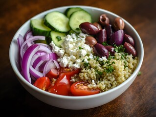 A nutritious and colorful of salad bowl packed with flavors and instant nutrition