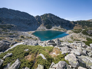 Landscape of Musalenski lakes, Rila mountain, Bulgaria