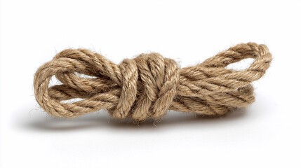 Twisted rope knot lying on a clean surface