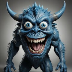 portrait of a funny cartoon zombie