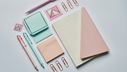 Stylish pastel stationery layout perfect for students, writers, and creative planners, offering inspiration for journal design and back to school projects