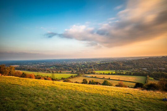Box Hill is a summit of the North Downs in Surrey, approximately 31 km (19 mi) south-west of London.