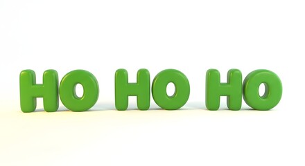 Ho ho ho christmas holiday cheer festive green text design