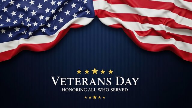 Veterans day: honoring all who served with american flag theme