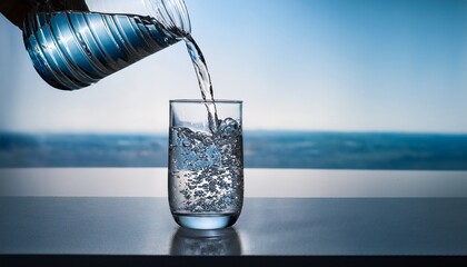 Photo Pouring Water Into A Glass