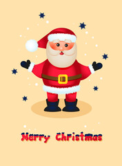 A card with Santa Claus and the inscription 