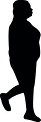 a woman walking body silhouette vector