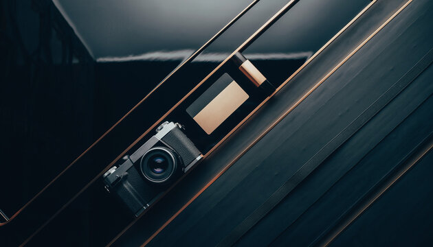 Capture life's moments with a classic camera, paired with a sleek gift card, perfect for photography enthusiasts and thoughtful presents