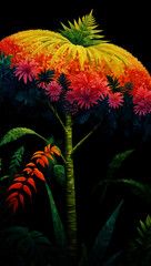 不思議な植物　AI生成素材