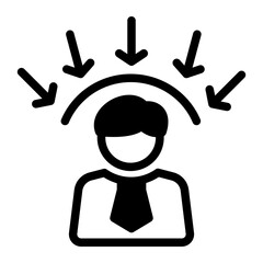 Customer Oriented Audience Focus Icon from Customer Assessment Collection (Mixed style)