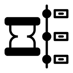 Historical Milestone Chronology Schedule Icon from Customer Assessment Collection (Mixed style)