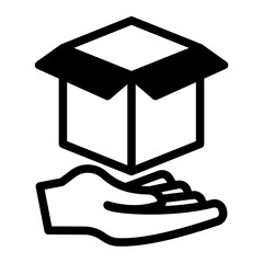 Product Delivery Box Present Icon from Customer Assessment Collection (Mixed style)