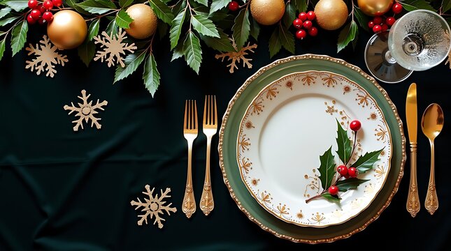 christmas table setting