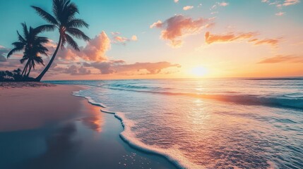 Tropical Sunrise Beach Scene