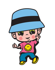 Cute cartoon illustration of a raver