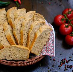 hotel appetizer breads on table. High quality photo