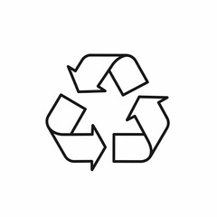 Obraz premium recycle symbol on white, recycle symbol icon, green recycle symbol, 