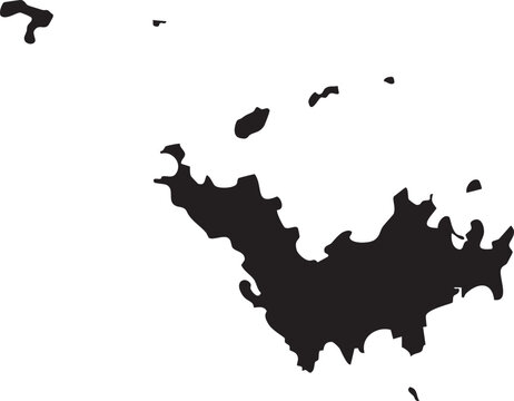 Saint Barts Map Silhouette