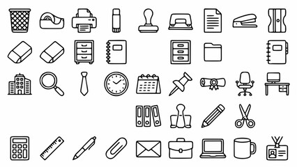 business illustration icon sheet