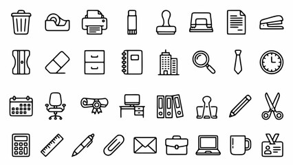 business illustration icon sheet