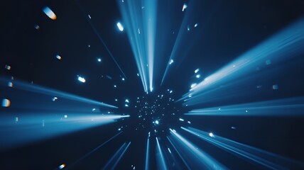 Fototapeta premium Abstract illustration of speed lines with the center of the dark sky.