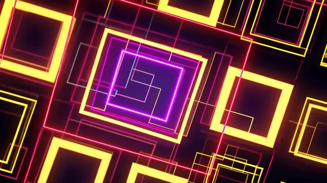 Abstract Geometric Pattern: A dynamic composition of radiant squares and lines, forming an intricate, eye-catching design with a futuristic feel.