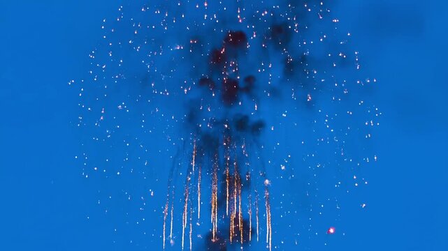 Vibrant fireworks display illuminating the night sky bringing joy and celebration to summer festivals and holiday events creating festive memories