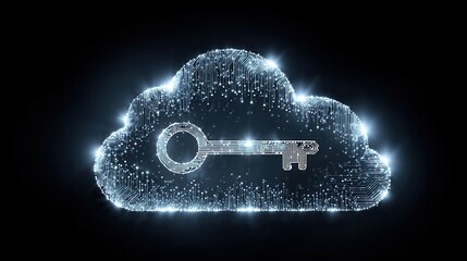 Digital key protecting sensitive data within a secure cloud computing network environment