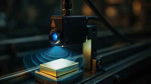 3d scanner laser sensor technology digital scanning industrial equipment precision measurement futuristic automation blue light close up device machine sensor electronic manufacturing innovation