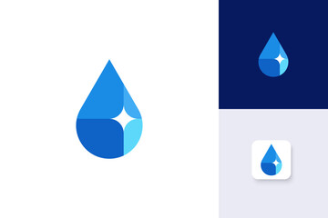 water clean logo design illustration vector template