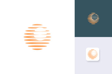 solar logo design vector template