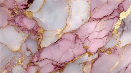 elegant white pink marble background with thin golden veining texture