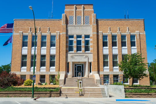 Chadron, Nebraska - July 25, 2014: The Dawes County Courthouse