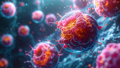 Virus Cells: Microscopic View