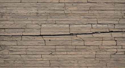 Weathered Wood Planks with Crack - Rustic Texture and Natural Imperfections.