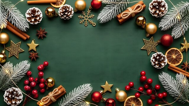 Festive Adornments: A seasonal tableau, festooned with shimmering decorations, conjuring the cozy spirit of the holiday season, a captivating frame for festive design and warm greetings.