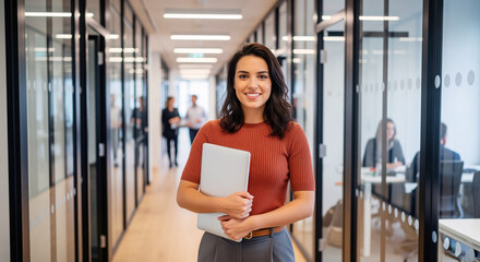 Employee success ambassador sharing real office work life story to support talent attraction content for recruiters, careers pages and human resources employer value proposition materials