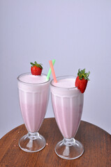 milk-shake com morango 