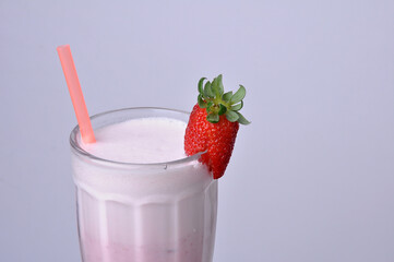milk-shake com morango 