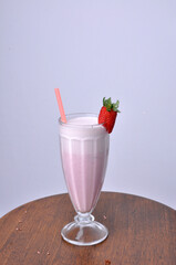 milk-shake com morango 