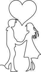 boy and girl lovely moment art