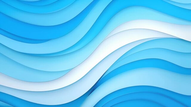 Serene Azure Abstract: A harmonious composition of undulating, layered waves of blues, creating a sense of fluid movement and tranquility. 