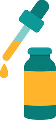 Dropper Serum Bottle with a drop on a Pipette Element 