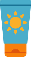 Sunscreen Tube for Sun Protection. Cream with SPF Element