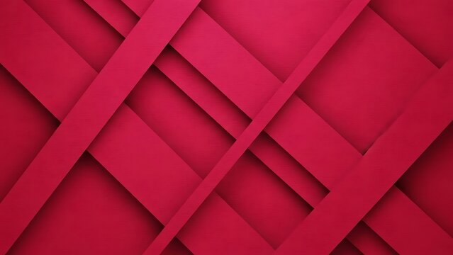Abstract Red Geometric Overlapping Layers Background.