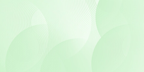 Minimalist soft Abstract Background in Gradient green and white Tones with Circles. Circle effect style geometric, abstract background.